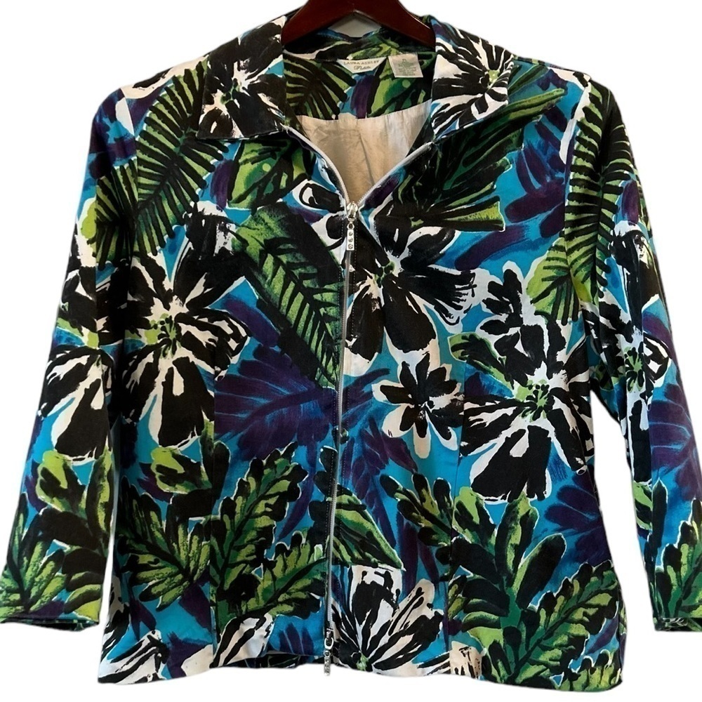 Laura Ashley flowered casual‎ large Petite Jacket